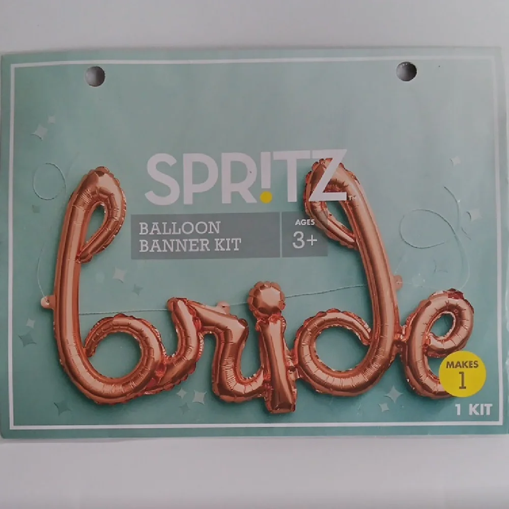 BRIDE- ROSE GOLD BALLON BANNER KIT -